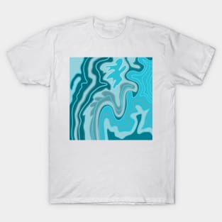 Abstract blue waves T-Shirt